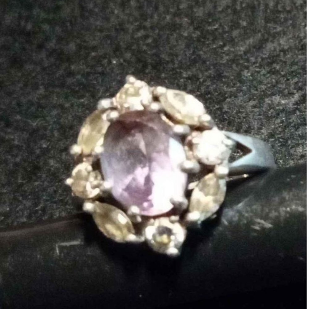 Genuine Silver Amethyst Ring